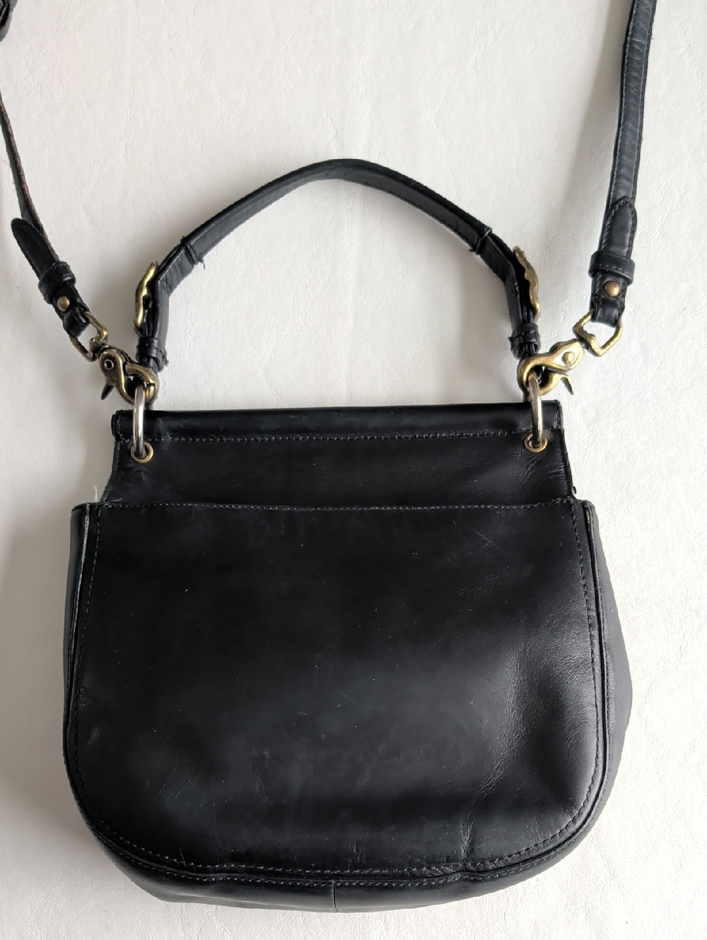 Coach Black Leather Willis Saddle Crossbody Bag - Picture 2 of 12